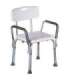 Shower chair with backrest and armrests