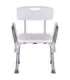 Shower chair with backrest and armrests
