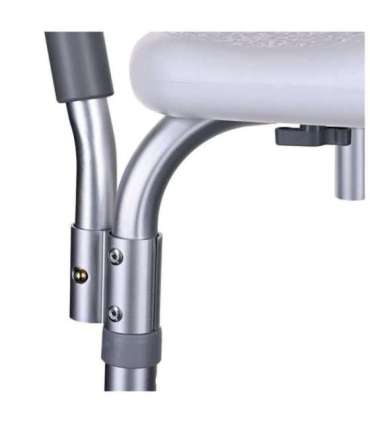 Shower chair with backrest and armrests