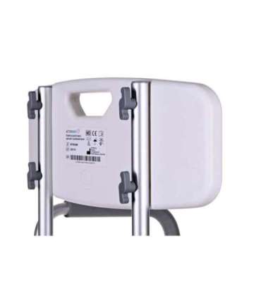 Shower chair with backrest and armrests