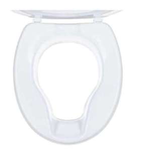 High raising toilet seat with flap