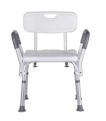 Shower stool with backrest and handles