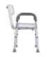 Shower stool with backrest and handles