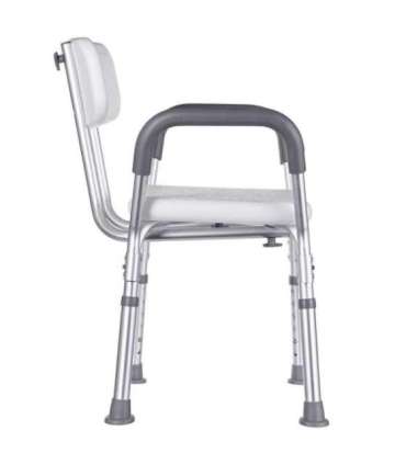 Shower stool with backrest and handles