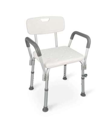 Shower stool with backrest and handles