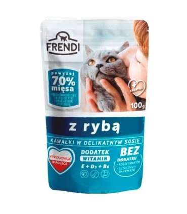 FRENDI Pieces in sauce with fish - wet cat food - 100 g