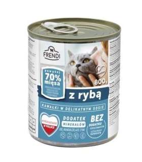 FRENDI kawałki w sosie z rybą karma mokra dla kota 800g