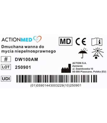 Dmuchana wanna do mycia niepełnosprawnego