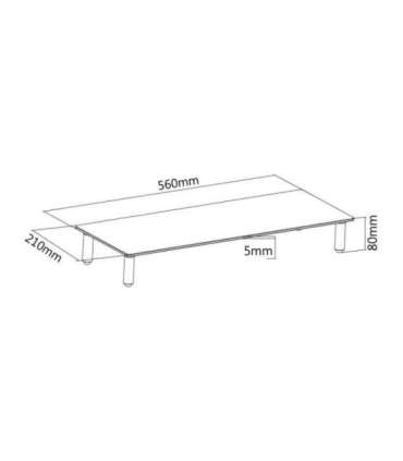 Digitus Universal glass monitor riser DA-90358 13-32 " Maximum weight (capacity) 20 kg