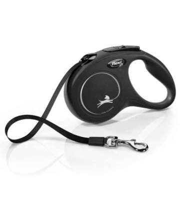 Flexi New CLASSIC 5 m Black Dog Retractable lead