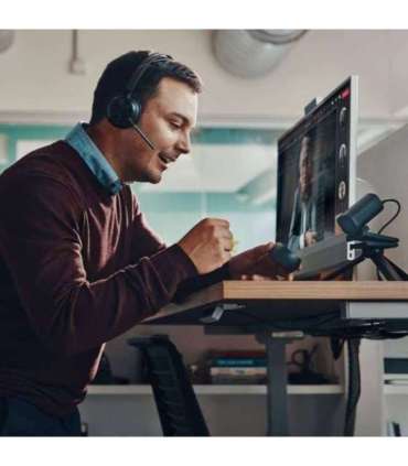 HP Poly Voyager Focus 2 Microsoft Teams Certified USB-C-C Headset +USB-C/A Adapter +Charging Stand