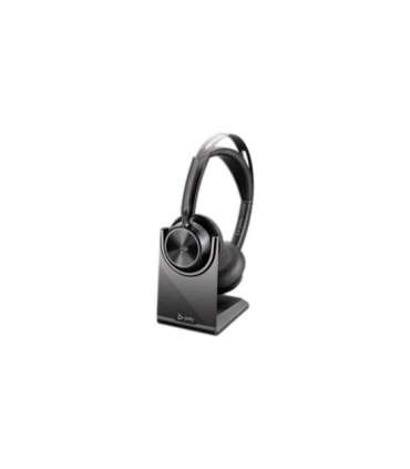 HP Poly Voyager Focus 2 Microsoft Teams Certified USB-C-C Headset +USB-C/A Adapter +Charging Stand