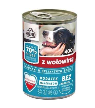 FRENDI with Beef chunks in delicate sauce - wet dog food - 400g