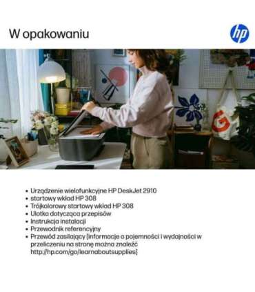 HP DeskJet 2910 Wireless All-in-One Color Printer