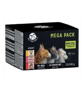 PetRepublic saszetki dla kota (kurczak- łosoś- cielęcina) 12x100g
