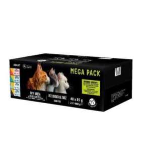 PetRepublic saszetki dla kota mix mięs-ryb smaki w sosie(kurczak, indyk, jagnięcina, łosoś tuńczyk) 48x85g