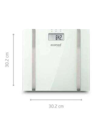 Ecomed BS-70E Rectangle White Electronic personal scale