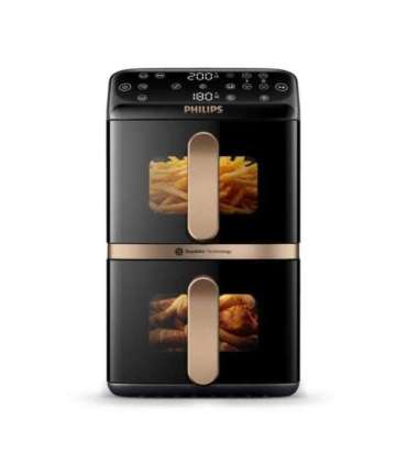 Philips 4000 series Dual Stack Airfryer Vertical Basket 10L Double Stand-alone 2750 W Hot air fryer Black