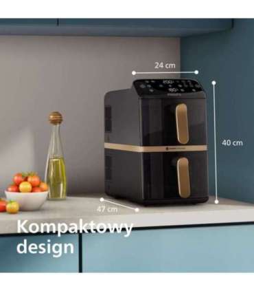 Philips 4000 series Dual Stack Airfryer Vertical Basket 10L Double Stand-alone 2750 W Hot air fryer Black