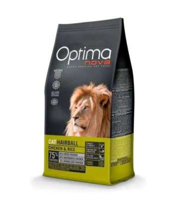 Optimanova Cat Hairball Chicken & Rice 2kg