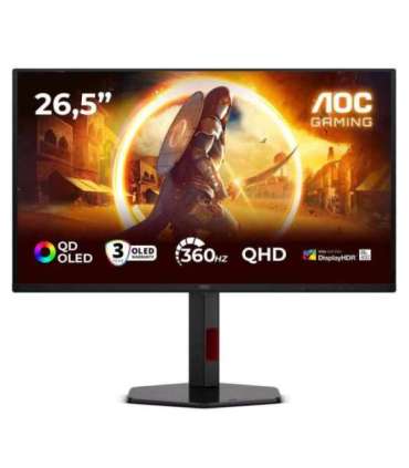 AOC Q27G4SDR 27 " QD-OLED QHD 16:9 360 Hz 0.03 ms 2560 x 1440 pixels 1000 cd/m² HDMI ports quantity 2