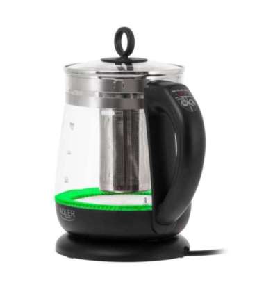 Adler Kettle AD 1299 Electric 2200 W 1.5 L Glass 360° rotational base Black