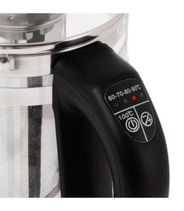 Adler Kettle AD 1299 Electric 2200 W 1.5 L Glass 360° rotational base Black