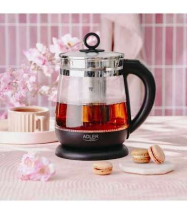 Adler Kettle AD 1299 Electric 2200 W 1.5 L Glass 360° rotational base Black