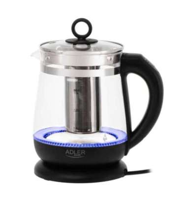 Adler Kettle AD 1299 Electric 2200 W 1.5 L Glass 360° rotational base Black