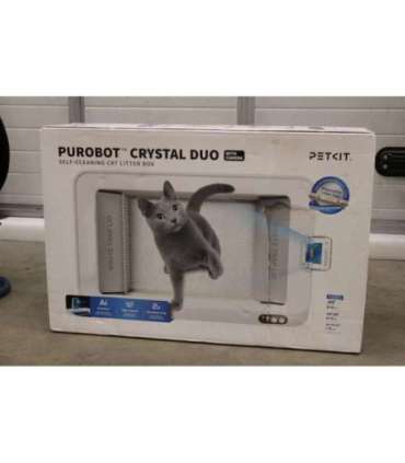 SALE OUT. PETKIT Purobot Crystal Duo with Camera Self-Cleaning Cat Litter Box White DAMAGED PACKAGING