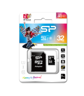 Silicon Power 32 GB MicroSDHC Flash memory class 10 SD adapter