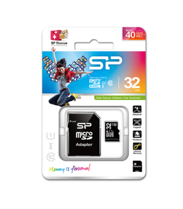 Silicon Power 32 GB MicroSDHC Flash memory class 10 SD adapter