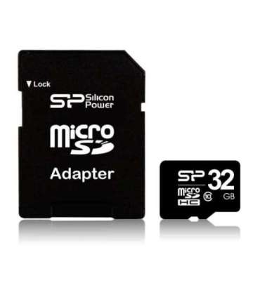 Silicon Power 32 GB MicroSDHC Flash memory class 10 SD adapter
