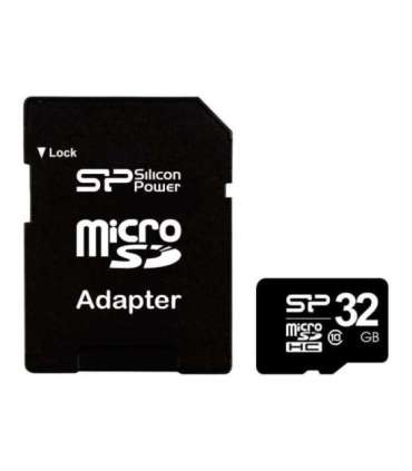 Silicon Power 32 GB MicroSDHC Flash memory class 10 SD adapter