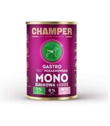 CHAMPER Gastro Monoprotein Salmon - wet dog food - 400g