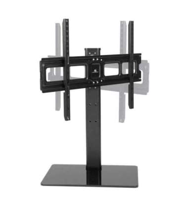Maclean MC-386 Universal TV Stand Base for Cabinet Dresser Table Desk 32" - 75" 40kg VESA 35° Rotating Temepred Glass