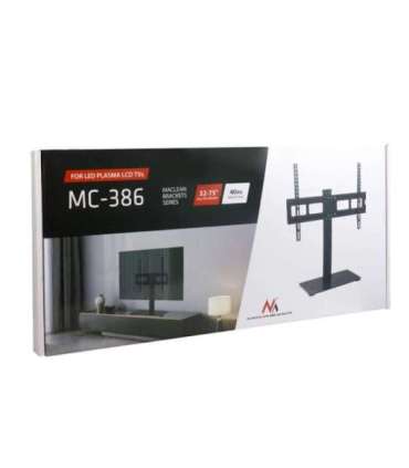 Maclean MC-386 Universal TV Stand Base for Cabinet Dresser Table Desk 32" - 75" 40kg VESA 35° Rotating Temepred Glass