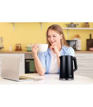 IDEAL Kettle 1.7 l, steel body, power 1500 W, black