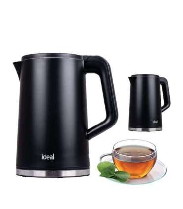 IDEAL Kettle 1.7 l, steel body, power 1500 W, black