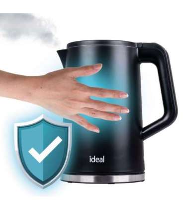 IDEAL Kettle 1.7 l, steel body, power 1500 W, black