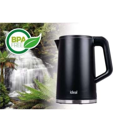 IDEAL Kettle 1.7 l, steel body, power 1500 W, black