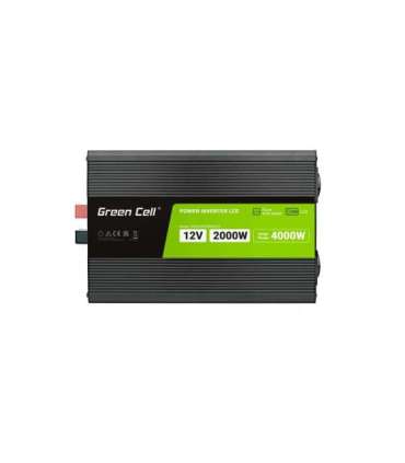 Green Cell PowerInverter LCD 12V to 230V 2000W/40000W car inverter with LCD display - pure sine wave