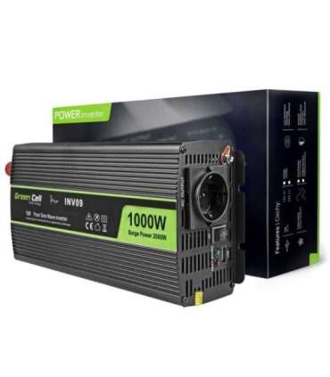 Green Cell INV09 power adapter/inverter Auto 1000 W Black