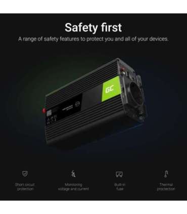 Green Cell INV08 power adapter/inverter Outdoor 1000 W Black