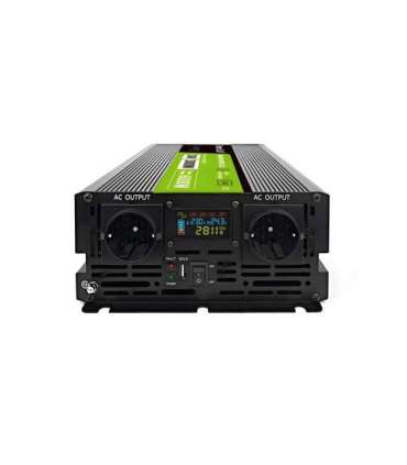 Green Cell Przetwornica napicia PowerInverter LCD 24 V 3000W/60000W Przetwornica samochodowa z wywietlaczem - czysty