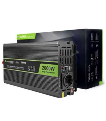 Green Cell INV10 power adapter/inverter Auto 2000 W Black