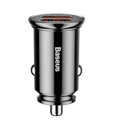 Baseus Circular 2xUSB QC3.0 5A 30W car charger (black)