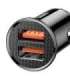 Baseus Circular 2xUSB QC3.0 5A 30W car charger (black)