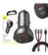Baseus Car Charger with display 24W + Cable USB 3in1 Baseus Three Primary Colors 1,2m