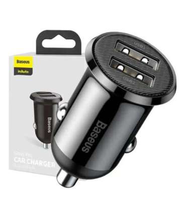 Baseus Grain Pro Car Charger 2x USB 4.8A (black)